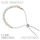 Cubic Zirconia Round Slider Tennis Bracelet - 3 Colors
