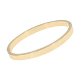 Hinged Oval Simple Bangle - 3 Colors (2x2.37in)