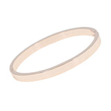 Hinged Oval Simple Bangle - 3 Colors (2x2.37in)