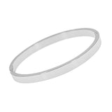 Hinged Oval Simple Bangle - 3 Colors (2x2.37in)