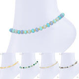 Beaded Nugget Anklet - 5 Colors Available (9+1.5in)