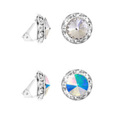 Clip On 15mm Rondel Rivoli Button Dance Earrings - 2 Colors