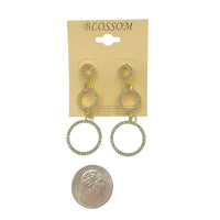 Bulk 12 PCS Three Tiered Circle Crystal Earrings (IER-5283)