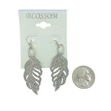 Bulk 12 PCS Leaf Shaped Crystal Earrings (IER-5198)
