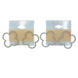 Bulk 12 PCS $1.00 Clover Shaped Crystal Earrings (IER-4245)