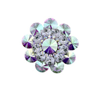 Large Crystal Flower Pin (P1324-SAB)(2.5in)