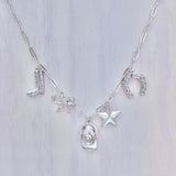 Western Themed Paperclip Chain Necklace in Silver or Gold (18+3in)