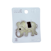 Plated Enamel Colored Elephant Pin Brooch - 4 Colors Available (06710)