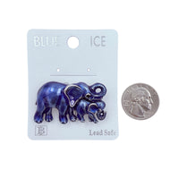 Enamel Colored Elephant Pin Brooch - 2 Color Available (06717)