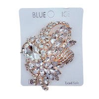 Rhinestone Flower Burst Bouquet Pin - 4 Colors (06340)(2.5x3.5in)