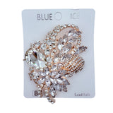 Rhinestone Flower Burst Bouquet Pin - 4 Colors (06340)(2.5x3.5in)