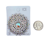 Sunburst Shaped Brooch Pin - 6 Colors (06412)(2.25x2.25in)