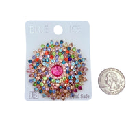 Sunburst Shaped Brooch Pin - 6 Colors (06412)(2.25x2.25in)