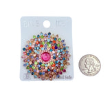 Sunburst Shaped Brooch Pin - 6 Colors (06412)(2.25x2.25in)