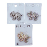 Rhinestone Studded Elephant Pin Brooch - 3 Colors (06511)(1.75x1.25in)