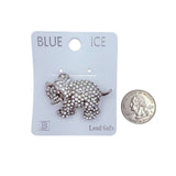 Rhinestone Studded Elephant Pin Brooch - 3 Colors (06511)(1.75x1.25in)