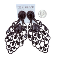 XL Rhinestone Chandlier Earrings - 9 Colors (35190)(2.75x4.75in)
