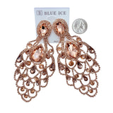XL Rhinestone Chandlier Earrings - 9 Colors (35190)(2.75x4.75in)