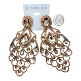 XL Rhinestone Chandlier Earrings - 9 Colors (35190)(2.75x4.75in)