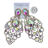 XL Rhinestone Chandlier Earrings - 9 Colors (35190)(2.75x4.75in)