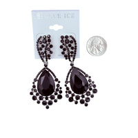 Casting Rhinestone Teardrop Earrings - 8 Colors (033487)(1.5x3.5in)