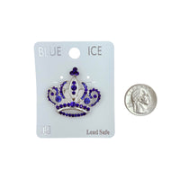 Queen Crown Brooch Pin - 12 Colors (06621)(1.5x1.5in)