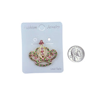 Queen Crown Brooch Pin - 12 Colors (06621)(1.5x1.5in)