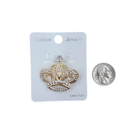 Queen Crown Brooch Pin - 12 Colors (06621)(1.5x1.5in)