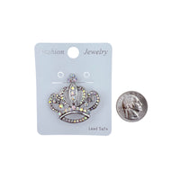 Queen Crown Brooch Pin - 12 Colors (06621)(1.5x1.5in)