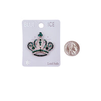 Queen Crown Brooch Pin - 12 Colors (06621)(1.5x1.5in)