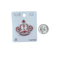 Queen Crown Brooch Pin - 12 Colors (06621)(1.5x1.5in)