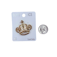 Queen Crown Brooch Pin - 12 Colors (06621)(1.5x1.5in)