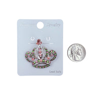 Queen Crown Brooch Pin - 12 Colors (06621)(1.5x1.5in)
