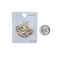 Queen Crown Brooch Pin - 12 Colors (06621)(1.5x1.5in)