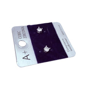 4mm Cubic Zirconia Round Stud Earrings in Silver, Gold, or Rose Gold