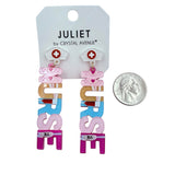 Nurse Letter Acrylic Post Earrings (0.66x2.78in)
