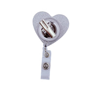 Nurse Themed Heart Shaped Retractable ID Holder (2x3.5in)