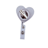 Nurse Themed Heart Shaped Retractable ID Holder (2x3.5in)