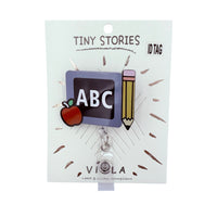 ABC Teacher Themed Retractable ID Holder (2x3.5in)