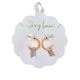 Pencil & Paper Half Hoop Teacher Themed Earrings (0.75x075in)