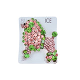 Crystal Poodle Pin Brooch - Available in 10 Colors (2.25x2.25in)