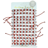 Bulk 12 PCS Red Drawstring Bracelets San Benito (BR4-51RED)