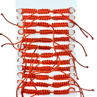 Bulk 12 PCS Red Drawstring Bracelets San Benito (BR4-51RED)