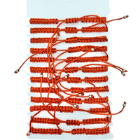 Bulk 12 PCS Red Drawstring Bracelets Guadalupe (BR4-702-1)