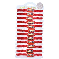 Bulk 12 PCS Red Drawstring Bracelets Jesus (BR4-732-5)