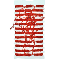 Bulk 12 PCS Red Drawstring Bracelets Jesus (BR4-732-5)