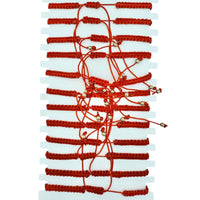 Bulk 12 PCS Red Drawstring Bracelets San Benito (BR4-714-2)