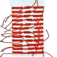 Bulk 12 PCS Red Drawstring Bracelets San Benito (BR4-701-1)