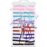 Bulk 12 PCS Multi-Color Drawstring Bracelets San Benito (BR4-723-1)