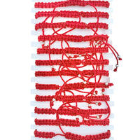 Bulk 12 PCS Red Drawstring Bracelets Jesus (BR4-732-4)